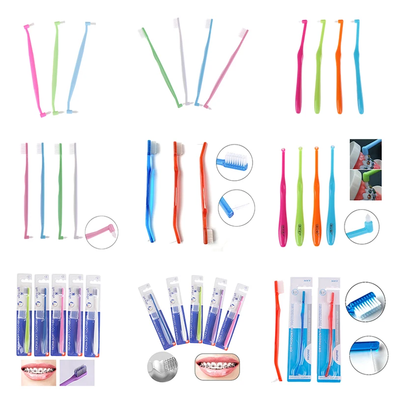 

Clean Orthodontic Braces Interdental Brush Non Toxic Adult Orthodontic Toothbrushes Dental Tooth Brush U Trim Soft Toothbrush