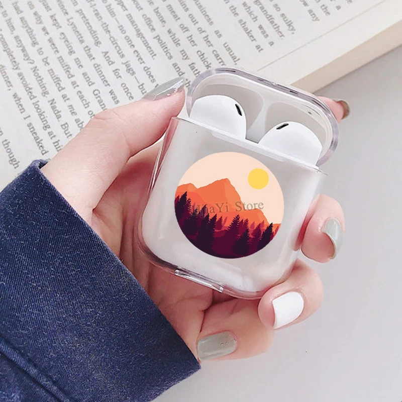

Чехол Forest Mountain Horizon для Apple Airpods 1/2, защитный чехол для наушников Airpods, чехол для зарядного устройства