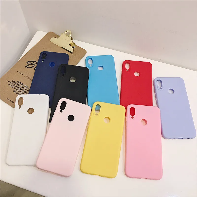 

silicone case on for xiaomi redmi note 6 pro 7 8 5 5a prime s2 mi 8 9 se mi8 a2 lite a3 cute candy color soft tpu back cover