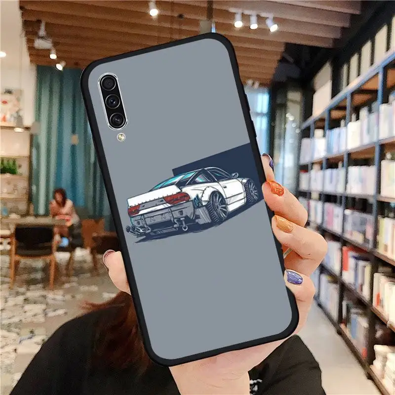 

Cartoon jdm drift sports car Phone Case For Samsung galaxy A S note 10 7 8 9 20 30 31 40 50 51 70 71 21 s ultra plus