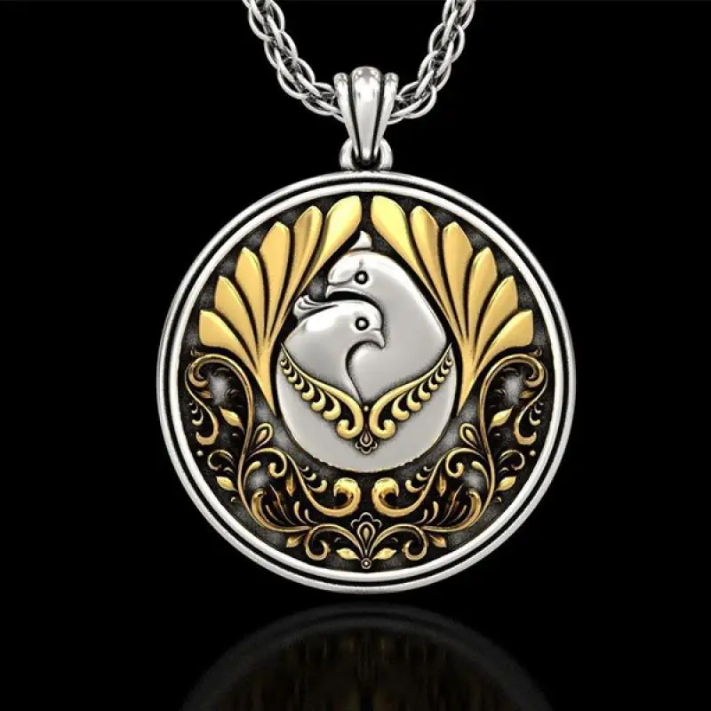 Мира ожерелье с голубей унисекс скандинавские двухцветные украшения модное