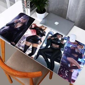 LOL KDA ALL OUT K/DA Large Gaming Mouse Pad Lockedge Mouse Mat For
Laptop Computer Desk Pad Keyboard Mat Mousepad for Gamer