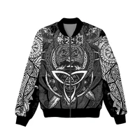 new fashion graphic spring autumn winter hip hop casual brand 3d print viking tattoo thin jacket polyester v9