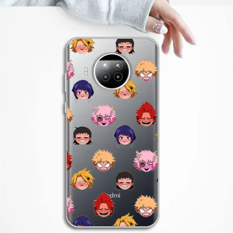 

My Hero Academia Phone Case Transparent Clear for Xiaomi Redmi note 10 t 8 9 pro lite 11