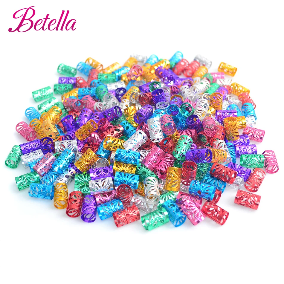 

100 шт./лот оптовая продажа бусины для дредов красный золотой серебряный разные цвета бусины для волос для дредов кольца для волос Плетение м...