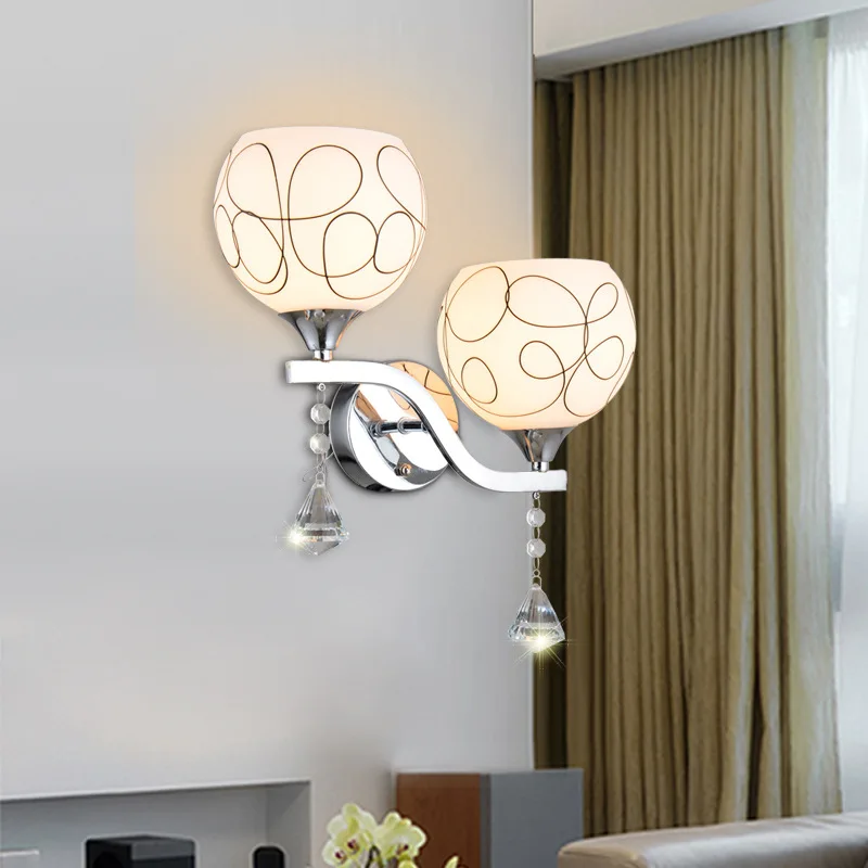 

loft wall lamp bedroom light hanglampen crystal bedroom bedside dining room lampara pared cabecero de cama