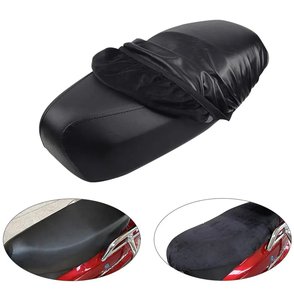 

Tools Motorcycle Seat Cover Leather Warm Velvet Cushion Cover Electric Rear Seat Cover Waterproof Rain Dust UV Protector Cover
