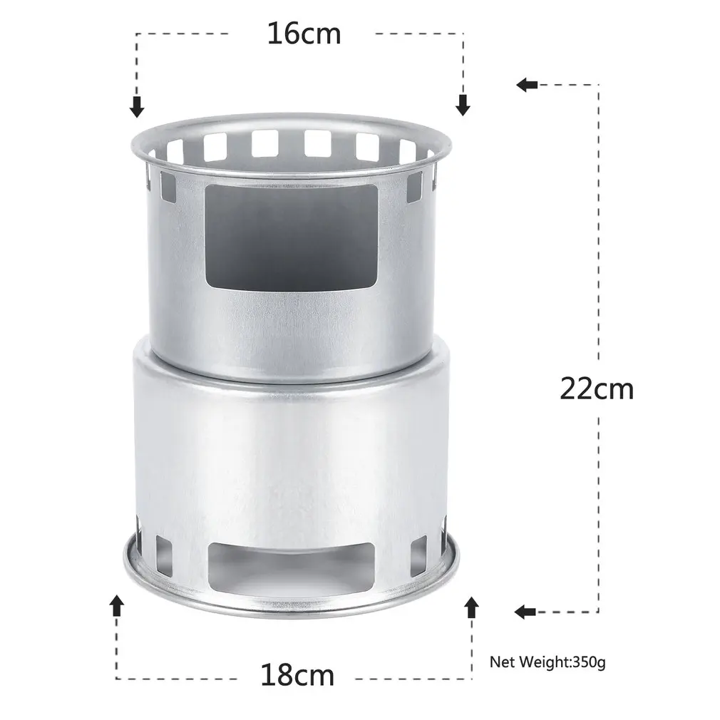 

Portable Outdoor Camping Energy-saving Carbon Steel Stove Firewood Charcoal BBQ Barrel High Density Steel Anti-heat