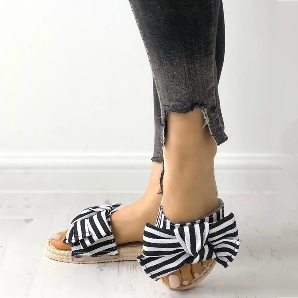 Женские Вьетнамки шлепанцы 42 летние пляжные с бантом босоножки соломенной