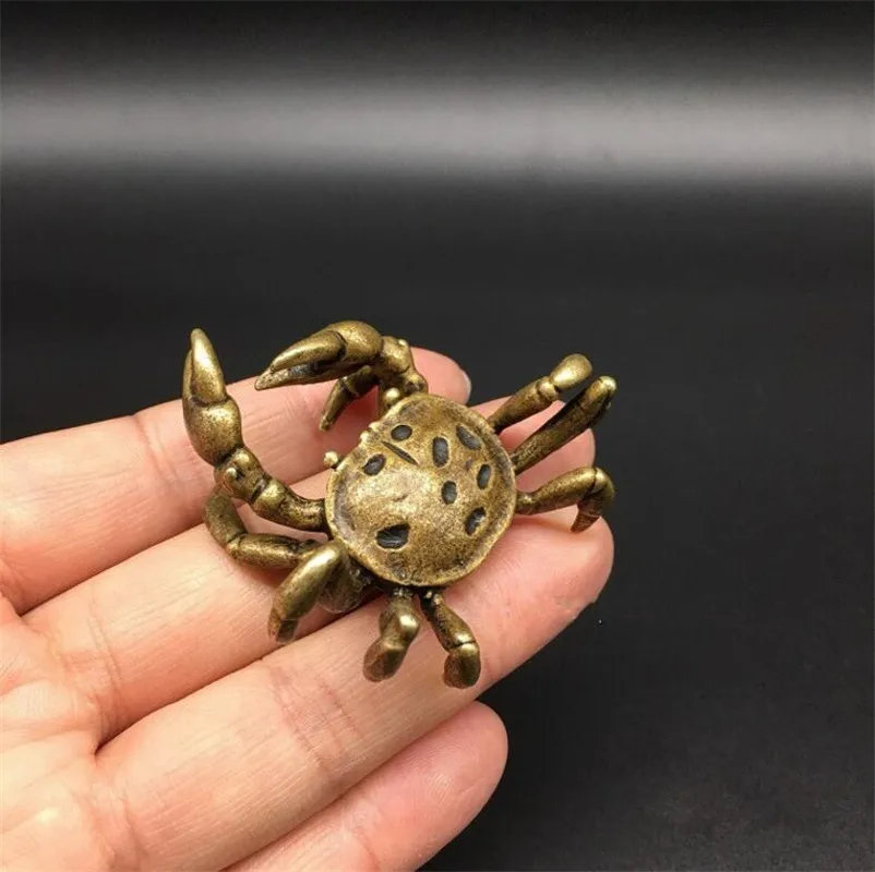 Медная Статуя китайская латунная резная статуя краба восемь вечерние чных денег