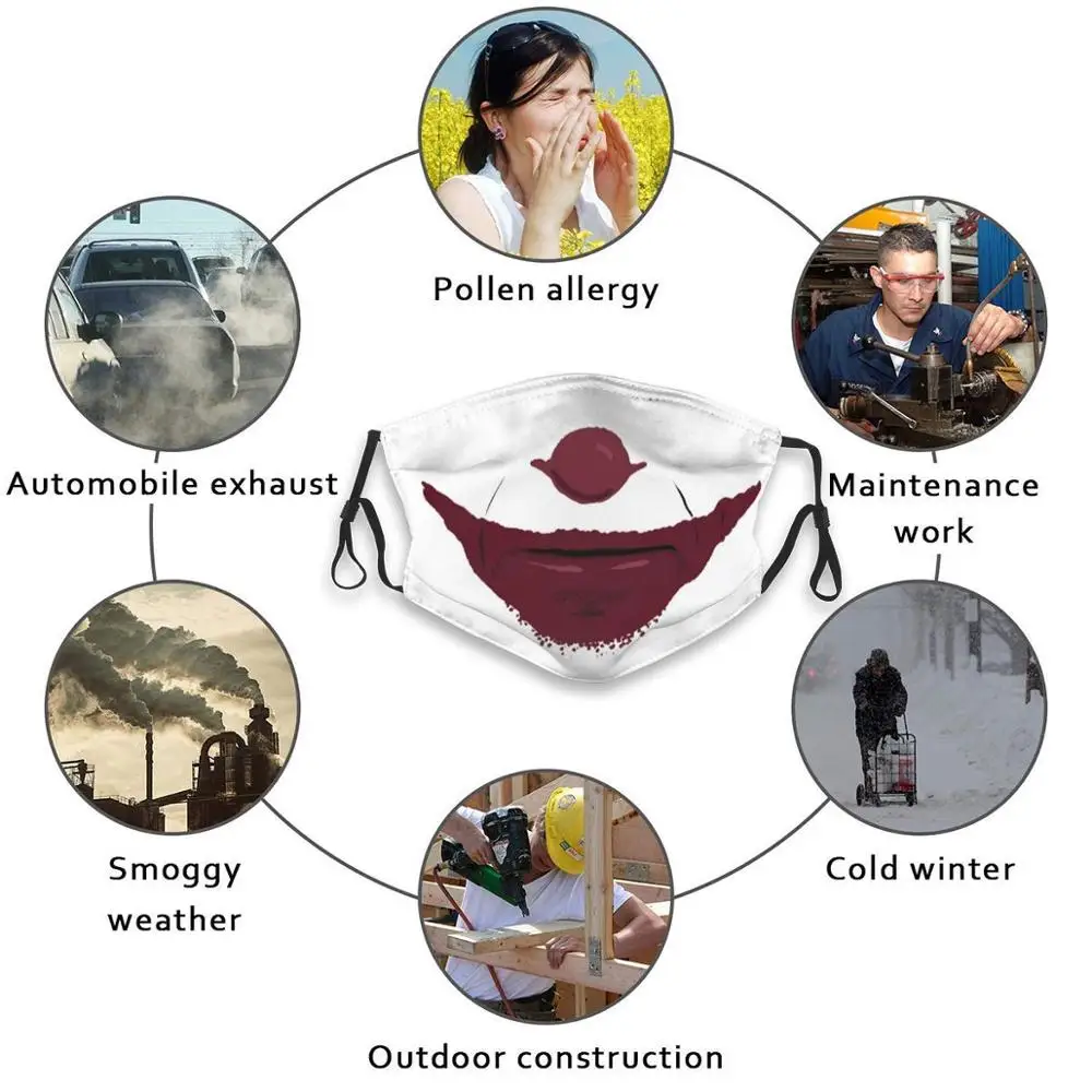 

Happytoast Mask - Film Clown 1 Custom Design For Child Adult Mask Anti Dust Filter Print Washable Face Mask Happytoast Mouth