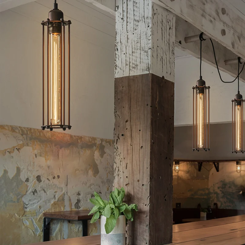 

Retro Vintage Industrial Chandelier Lampshade Antique T300 bulb hanging lamp balck Ceiling Lamp for Home Cafe ZDD0007
