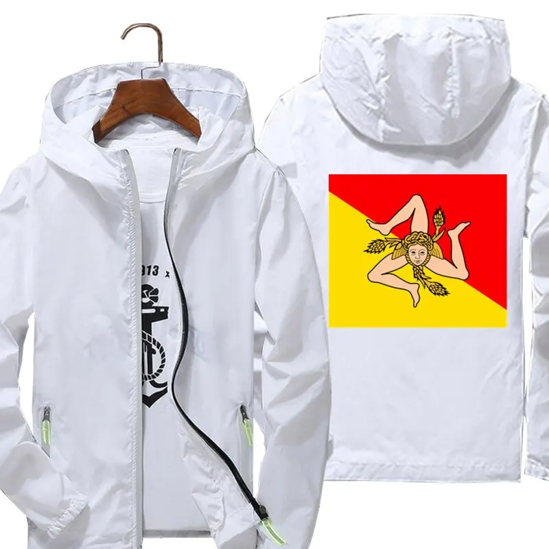 

2021 Jackets man sicilian flag Windbreaker jacket Reflective Skin Sun Spring Autumn brand jacket printing
