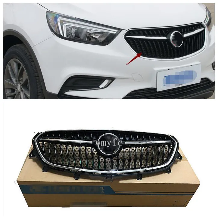 Подходит для Buick Encore- Хром передний верхний бампер, капот решетка радиатора 1 шт. с логотипом