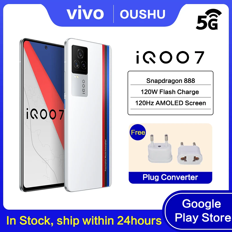 Мобильный телефон iQOO 7 5G Snapdragon 888 120 Вт 6 62 дюйма AMOLED частота обновления Гц NFC |