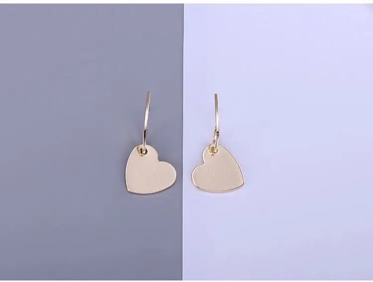 Персонализированные модные висячие серьги металлические сердце любовь и