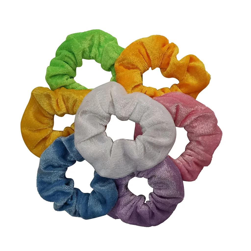 7 шт/12 шт резинки для волос бархатные хлопковые эластичные милый бант аксессуары