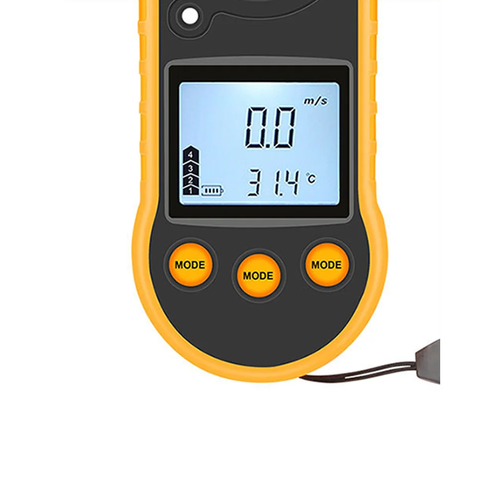 

Wind Speed Meter Air Temperature Durable Measuring Instrument Weather Station Handheld Velocity LCD Display Resolution Digital