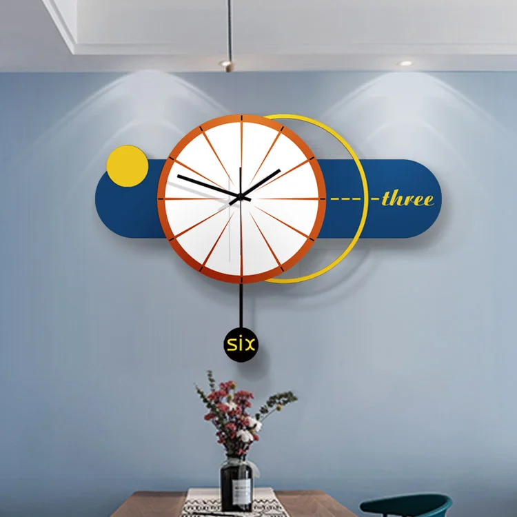 

Fashion Cute Wall Clock Living Room Modern Minimalist Creative Clocks Mute Light Luxury Reloj De Pared Home Decoration EB5WC
