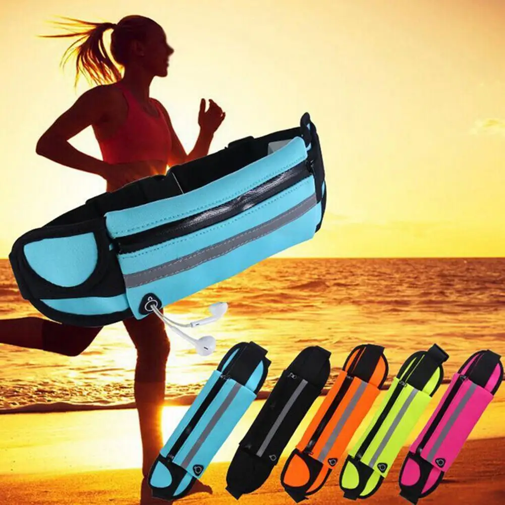 

Multifunctional Sports Pocket Pouch Belt Sports Bags Reflective Water Bottle Holder Pouch Gym Running Waist Belt Bag