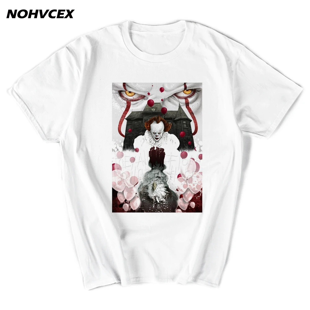 Танцующий клоун новая футболка Pennywise It фильм ретро винтажный ужас культ|men t-shirt|t