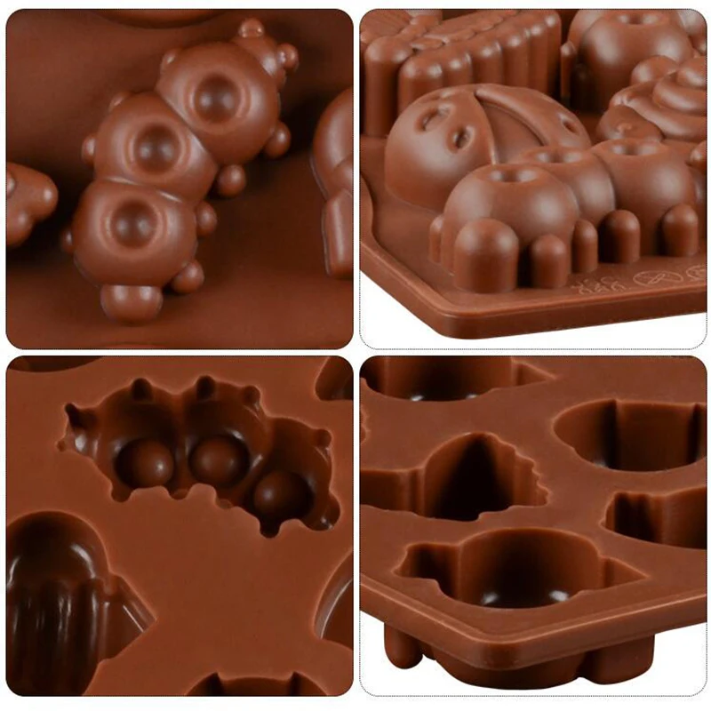 Силиконовая форма для шоколада в форме улитки 16 полости виде червя бабочки