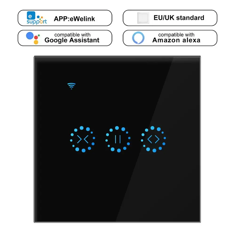 Приложение EWeLink Wifi Smart Touch занавес переключатель голосового управления Alexa и Google телефон управление для занавеска с электроприводом от AliExpress WW
