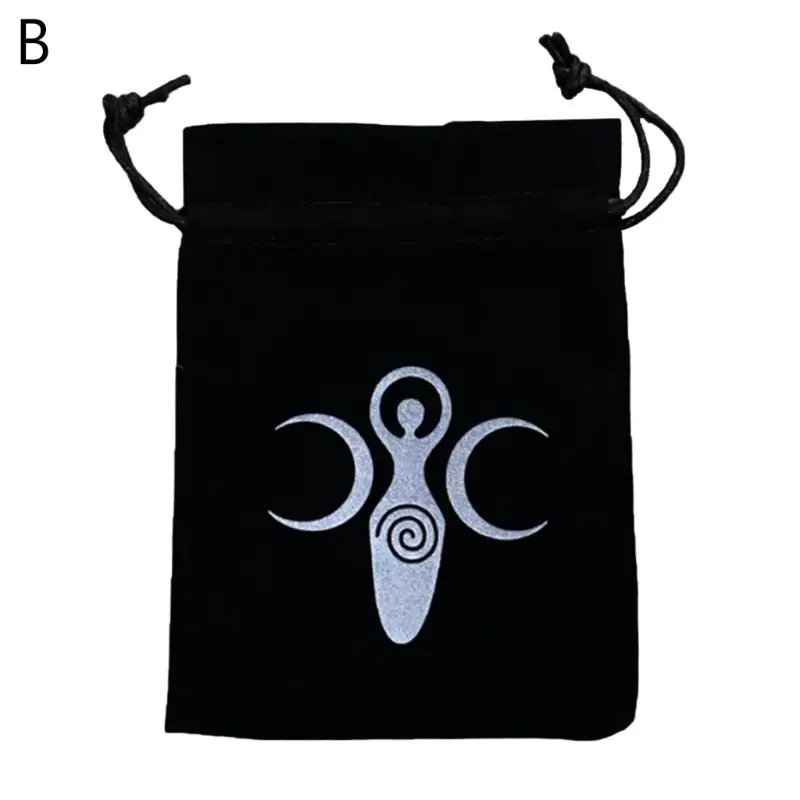 Velvet Moon Phase Goddess Tarots Storage Bag Rune Board Game Card Package 7\&quotx5\&quot | Спорт и развлечения