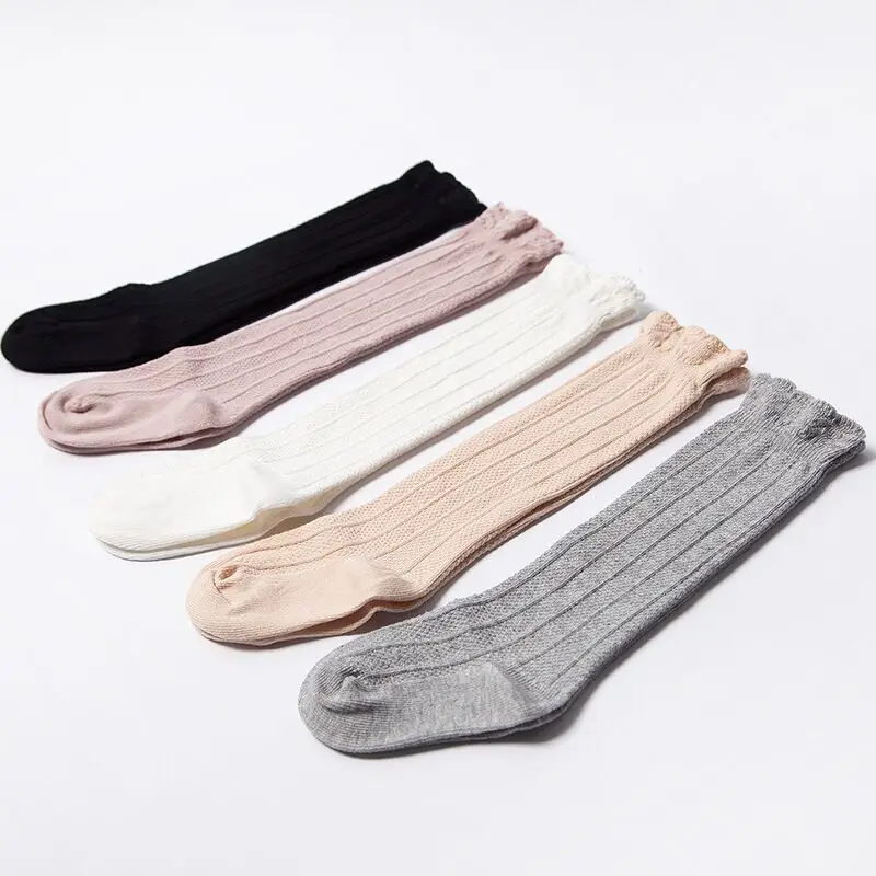 Гольфы для маленьких девочек от 0 до 3 лет Кружевные Гофрированные хлопковые