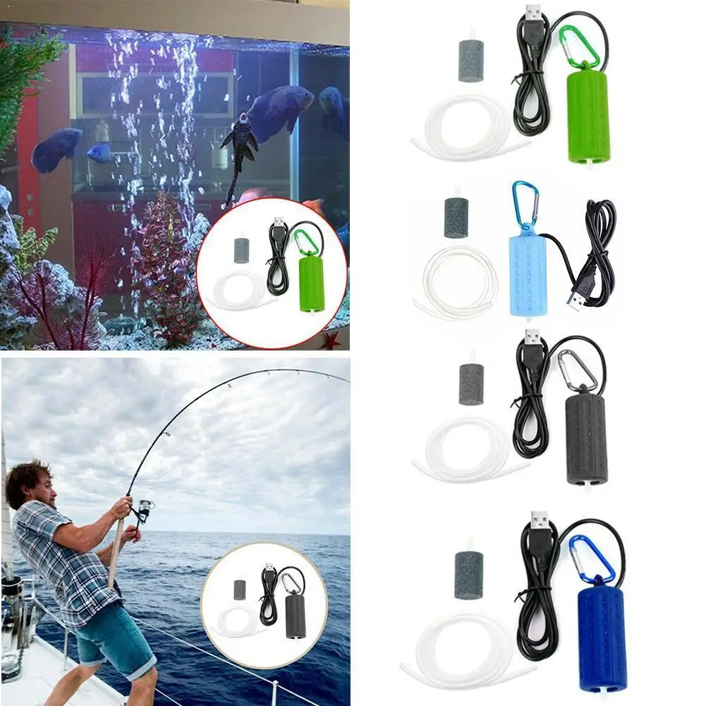 Модный бесшумный аквариумный кислородный насос с USB разъемом портативный