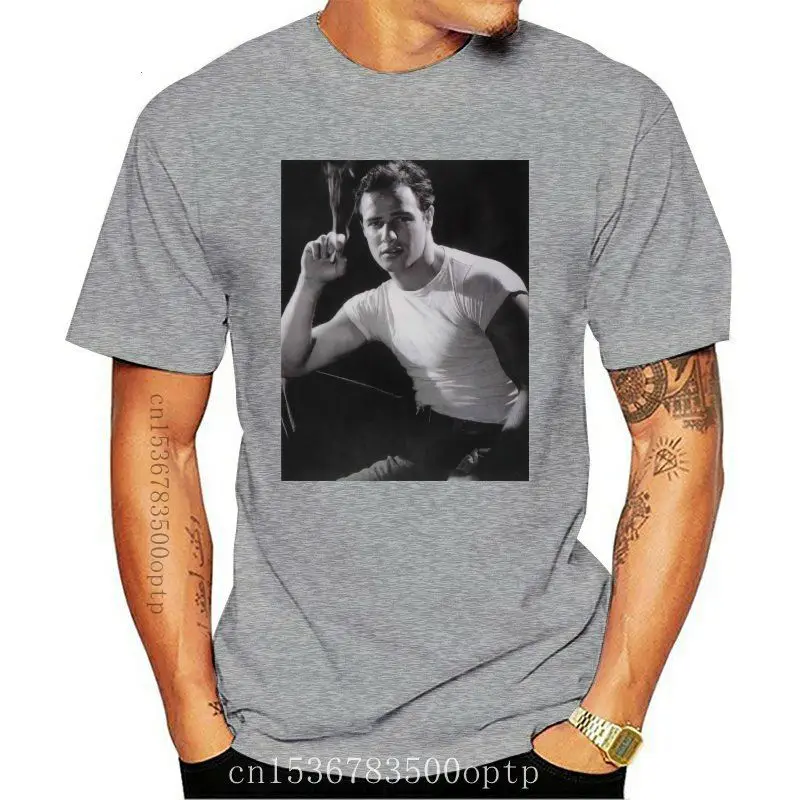 

New Marlon Brando White Shirt Herren T-shirt discout hot 2021 fashion T shirt top free shipping 2021 officia