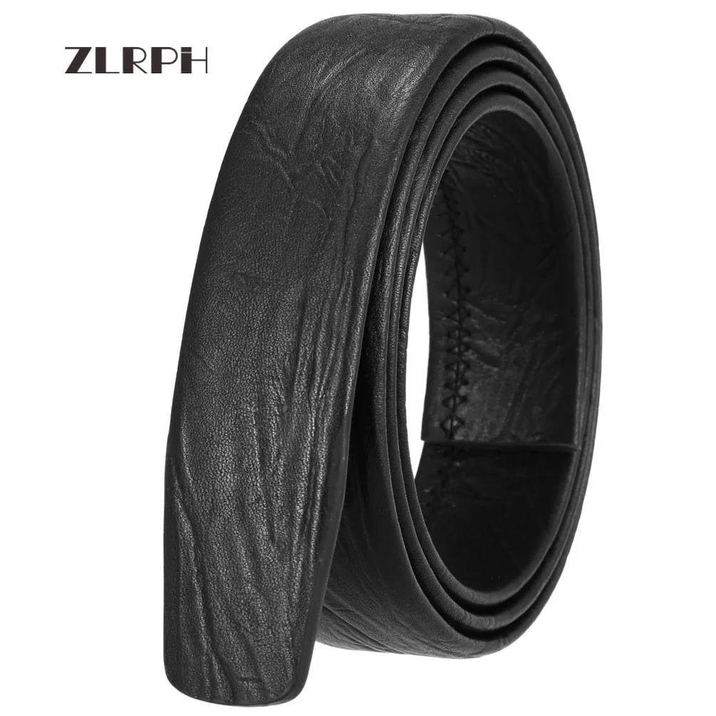 

ZLRPH 100% cow leather 3.5cm Wide Real Genuine Leather Belt Without Automatic Buckle Strap Designer Belts Men High Quality