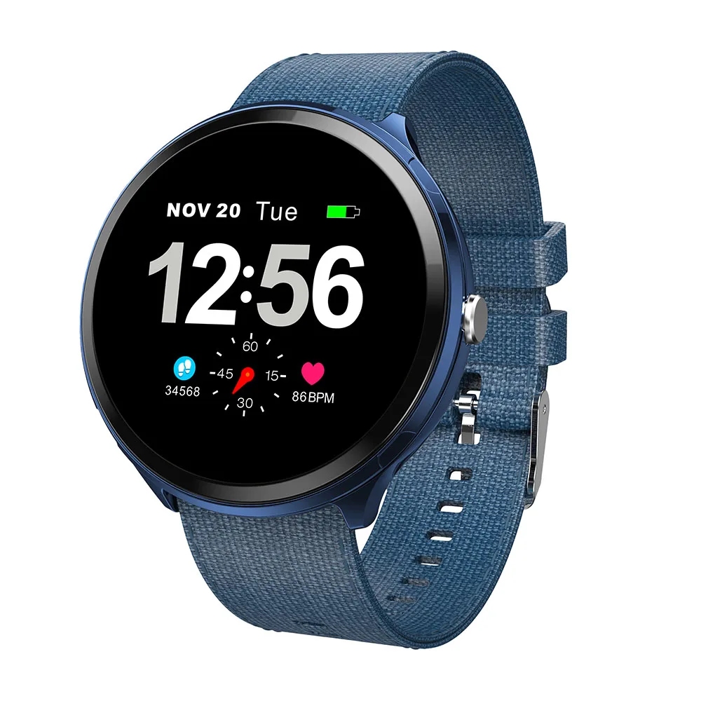 Blue Denim. Makibes T4 pro мужские смарт-часы водонепроницаемый упрочненный стеклянный смарт-браслет Модный фитнес-трекер кислород крови PK V12 браслет - Цвет: Blue Denim.