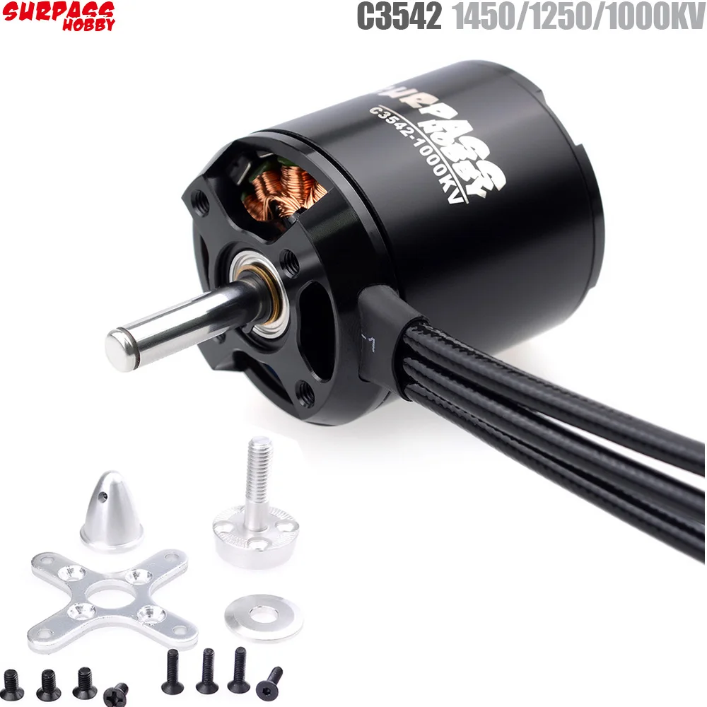 Бесщеточный двигатель SURPASS HOBBY 2820 C3542 1450KV 1250KV 1000KV для радиоуправляемого самолета