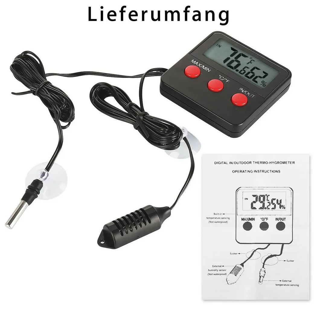 

Tools Thermometer Hygrometer ABS Digital LCD Display Equipment Humidity