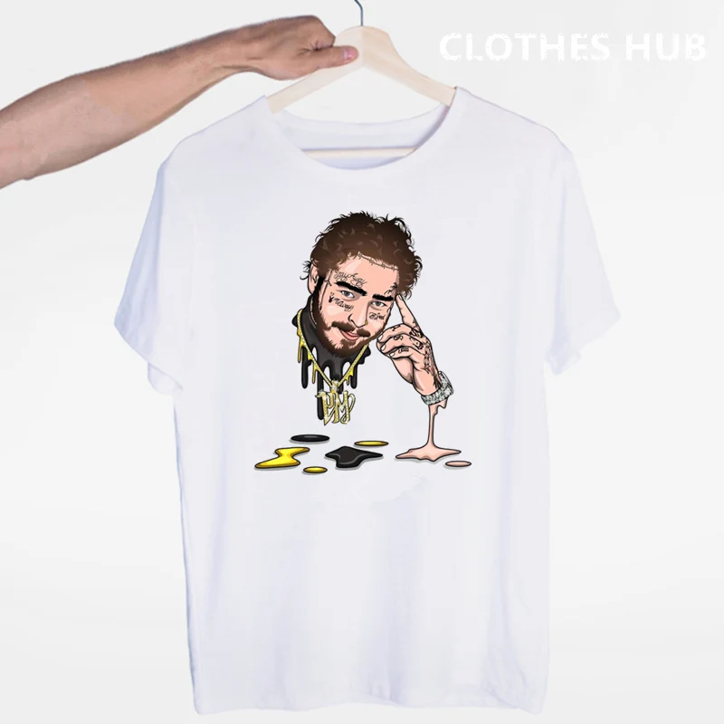 Post Malone/футболка в стиле хип хоп с круглым вырезом и короткими рукавами Летняя