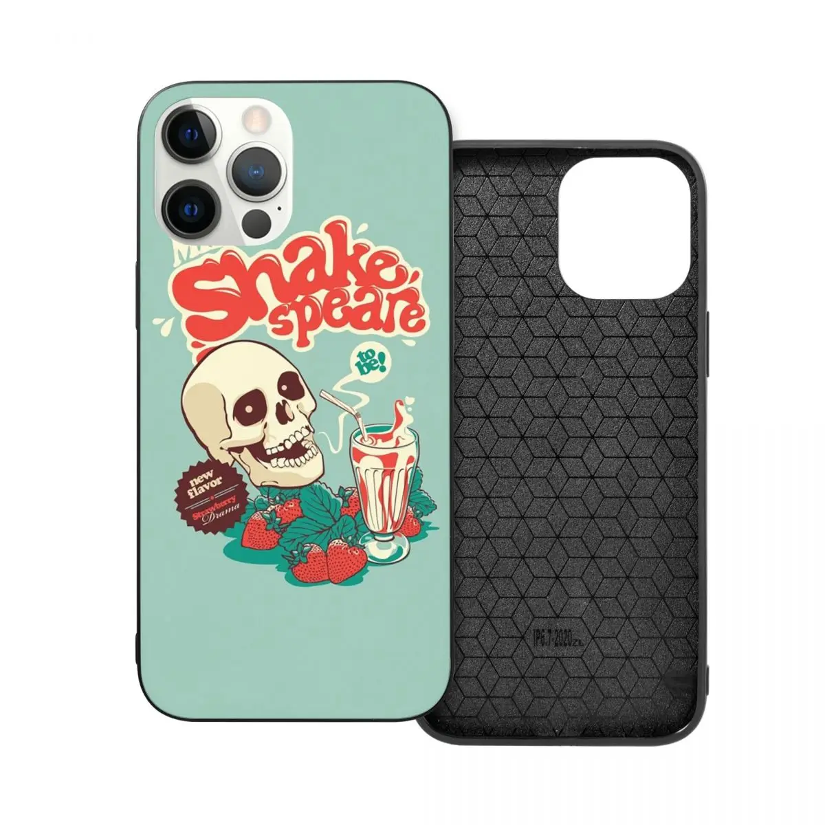 

Milk Shakespeare PC Glass TPU Phone Bumper for iPhone 13 12 11 Xs Xr X Pro Max Mini 7 8 Se2 Plus 6 6S