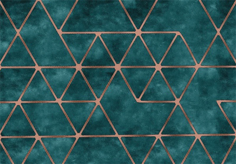 Living Room Large Carpet and Rug Modern Gold Geometric Imitation Dark Green Marble Tapete Bedroom Sofa Anti-Slip Door Floor Mats