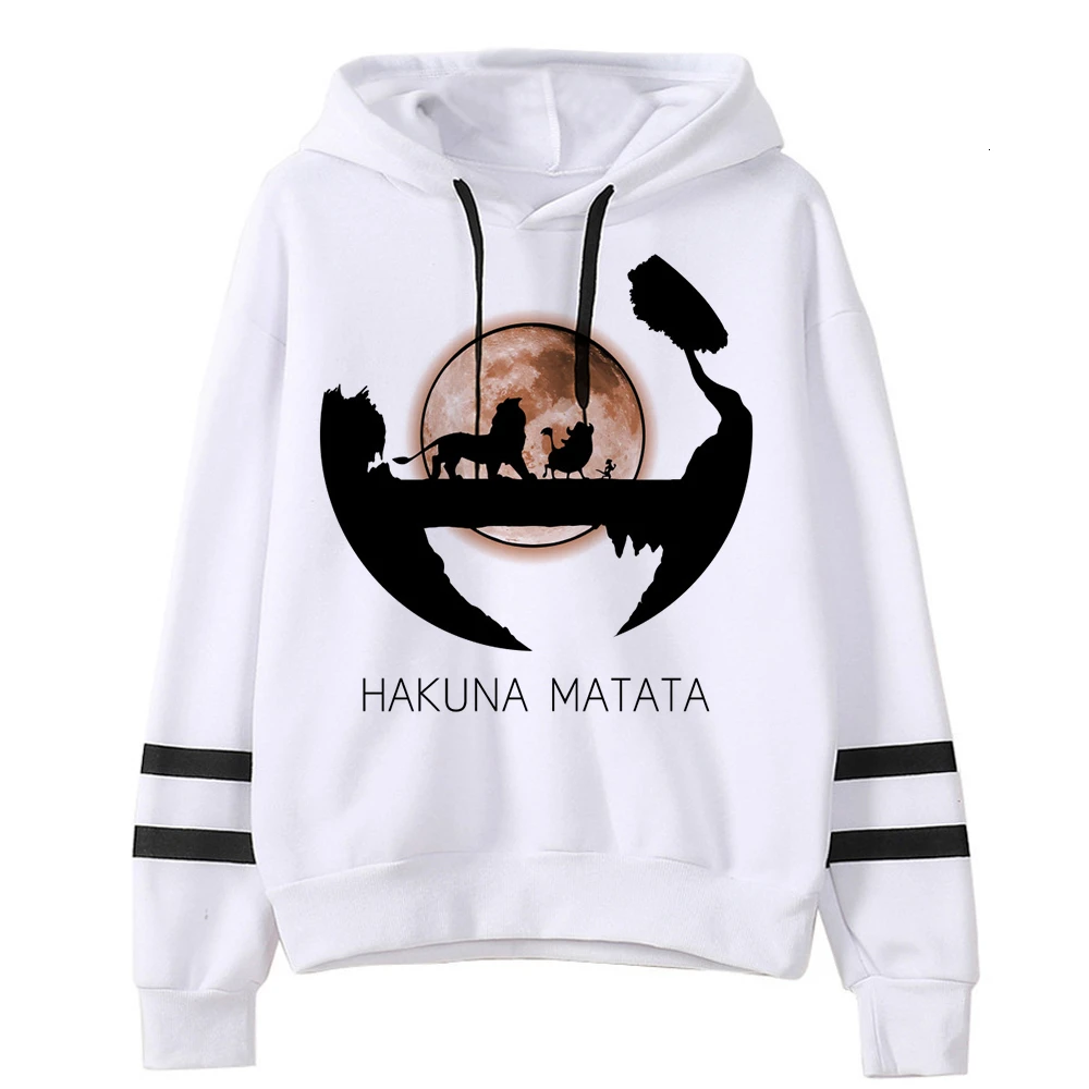 Женские толстовки с принтом хакуна матата Харадзюку Ullzang забавные рисунком
