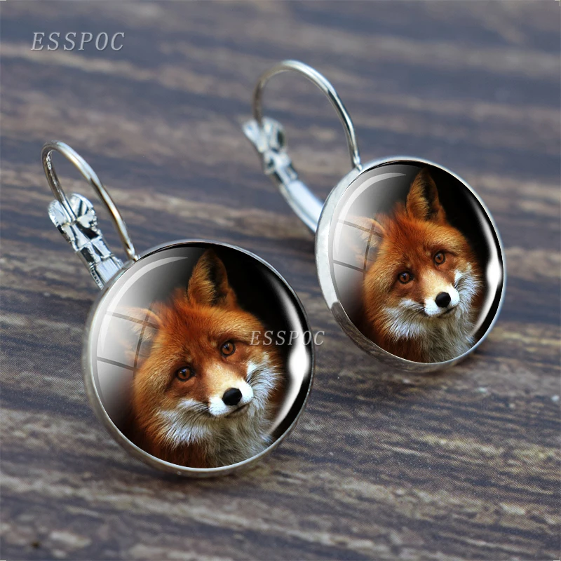 Серьги с крючком в виде Красной лисы серьги дикой природы пряжка животных