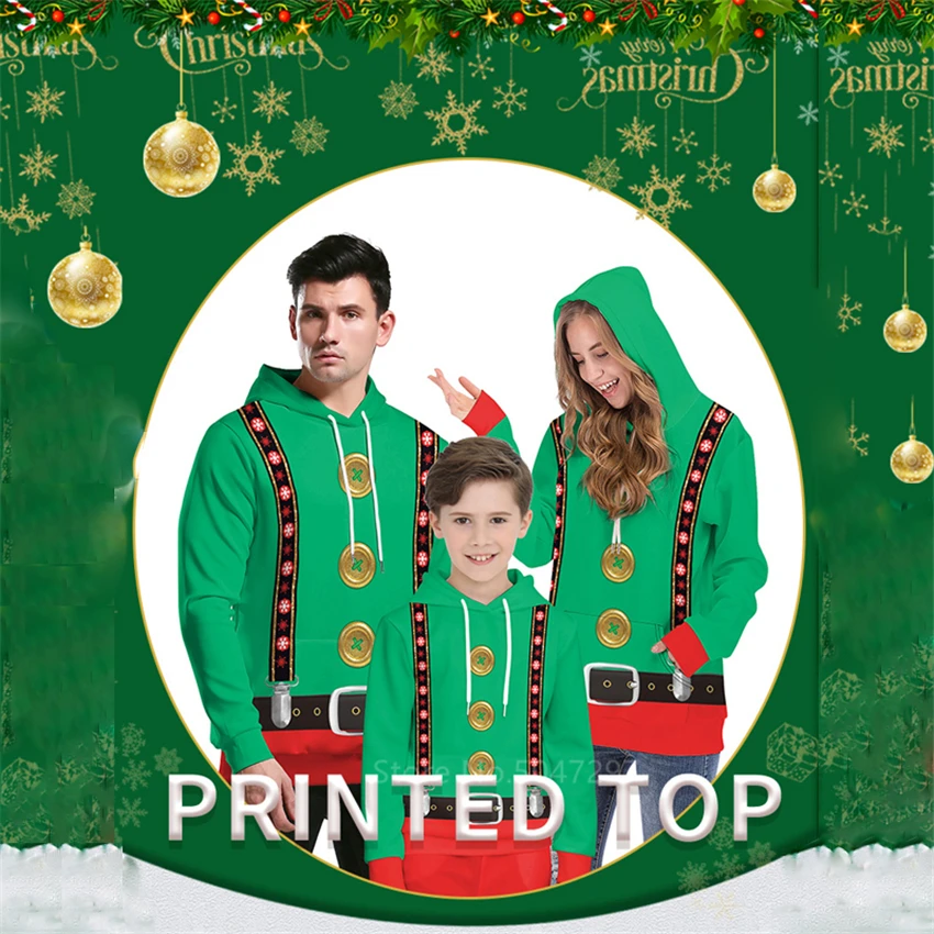 Рождественские свитера 2021 семейный Образ Рождество мама и дочь отец сын семейная