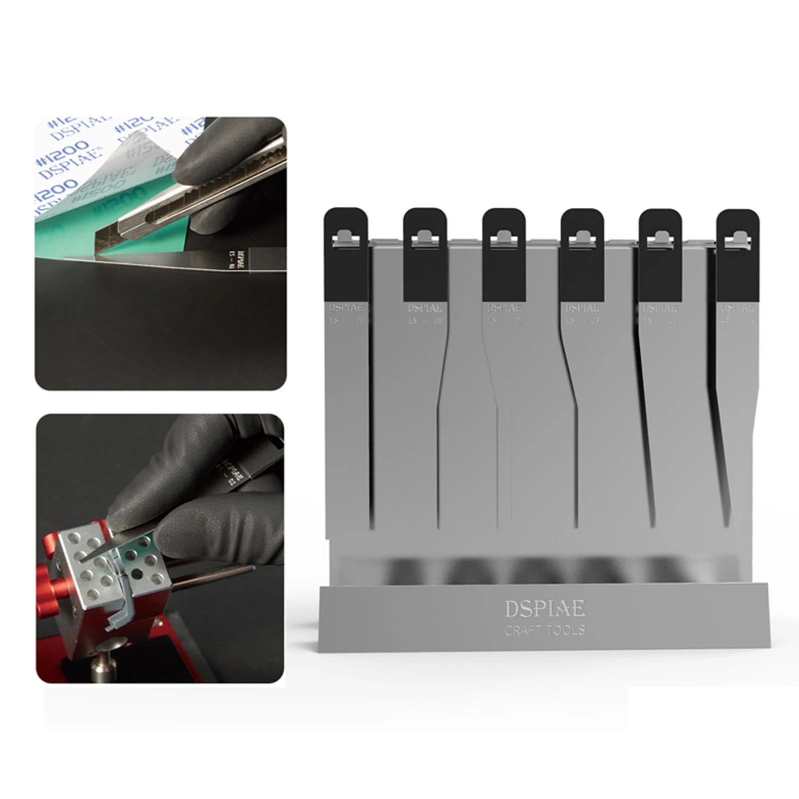 

DSPIAE ES-R ES-S Etching Sheet Sanding Bored Tabletop Set Hand Tool Gray Stainless Steel 2021 New