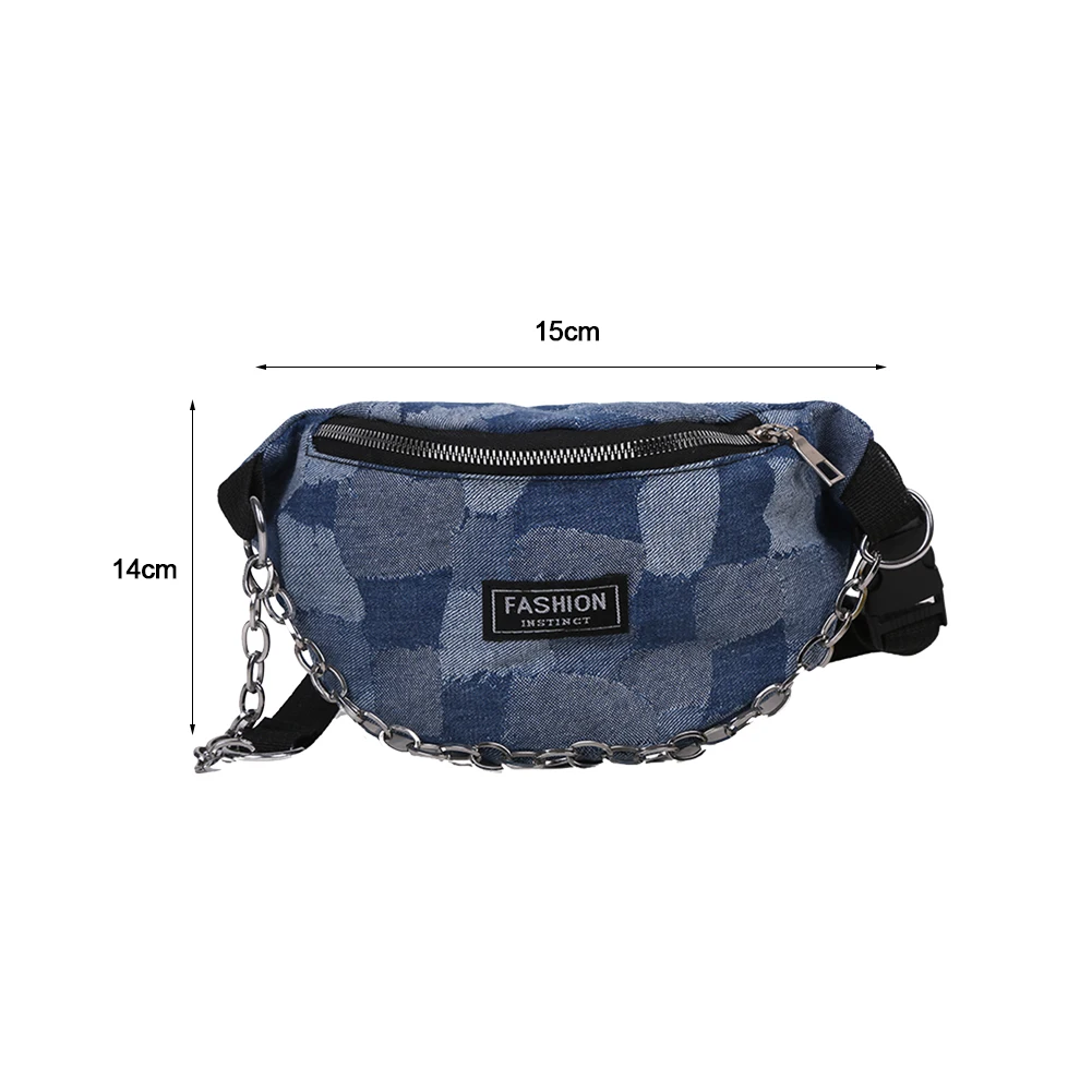 

Lady Baguette Bags Mini Denim Fabric Shoulder Bags for Women Fashion Patchwork Designed Handbags Female Travel