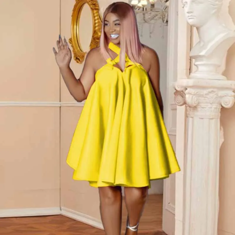 

Платье Cultiseed женское с лямкой на шее, пикантное пляжное свободное повседневное с открытой спиной, на бретелях-спагетти, на лето