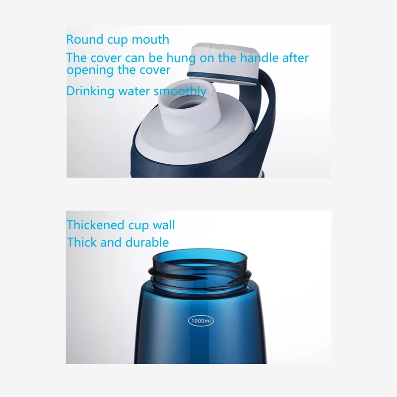 Water Bottle 750ML Plastic Drinkware Tour Outdoor Sport School Leak Proof Seal Gourde Climbing Bottles Gym Kettle | Дом и сад