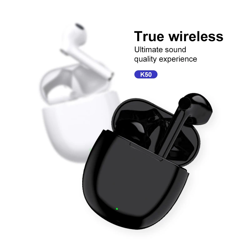 

Новинка k50 Умный Цифровой дисплей Bluetooth-совместимая гарнитура Ture Беспроводная Hi-Fi гарнитура стерео внутриканальные водонепроницаемые спор...
