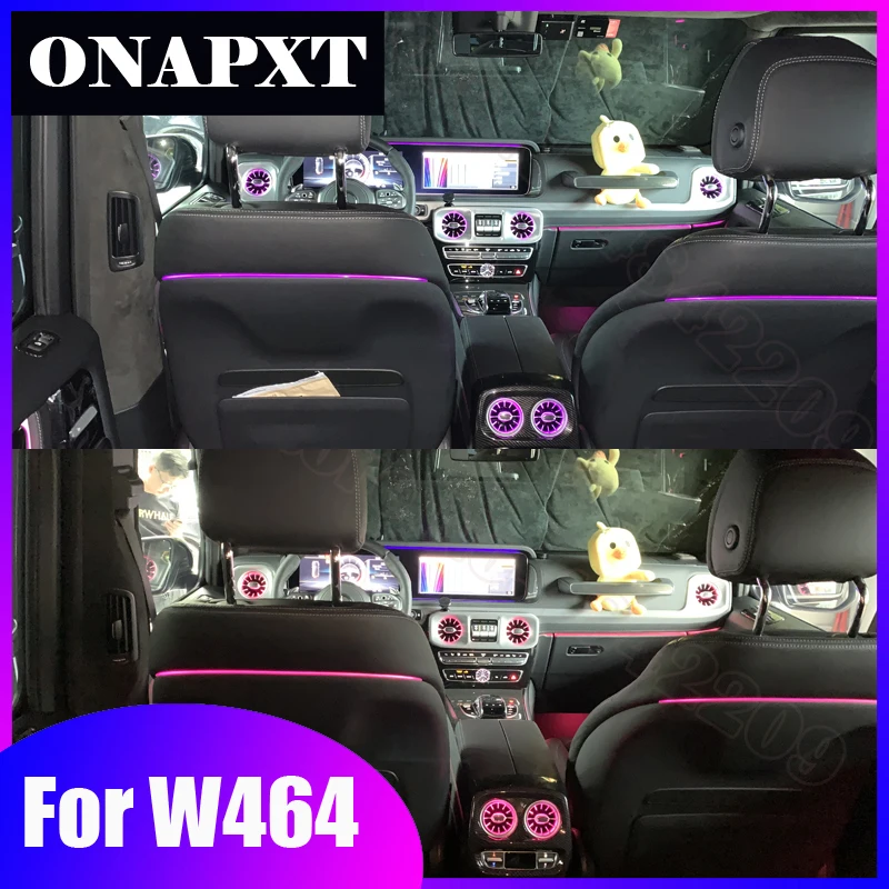 

For Benz G-Class W464 W463 AMG G63 G500 G550 8/64 Colors Luminous Ambient Light Air Vent Backseat LED Console Outlet Nozzle
