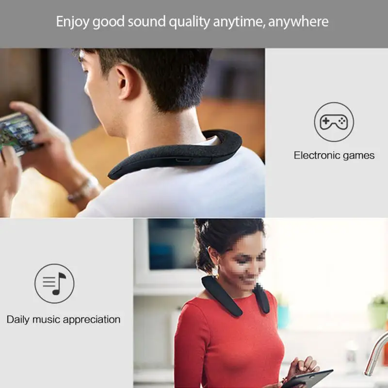 Portable Bluetooth Speaker U-Neck 5D Player Wireless Speakers | Электроника