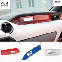1pc car styling sticker abs chrome passenger side szm instrument panel decorative cover for 2015 2016 ford mustang