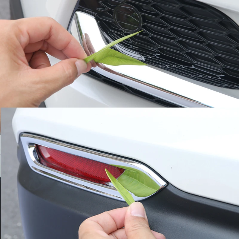 

For Nissan Qashqai J11 2019 2020 ABS Chrome Front Rear Back Fog Light Lamp Cover Trim Bumper Reflector Accessories